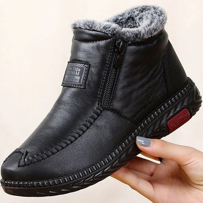 OrthoFit Women's Leather Anti-Slip Winter Boots