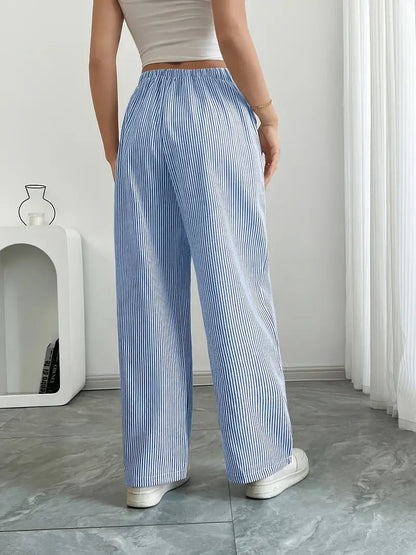 Alina – Elegant Striped Trousers with Pockets
